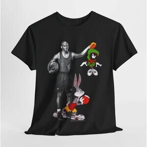 Michael Jordan Space Jam Marvin The Martian Bugs Bunny Loony Toons T-Shirt